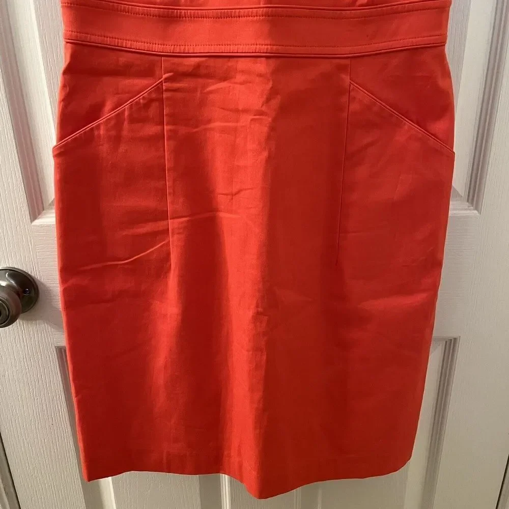Tory Burch Meryl Sheath Sleeveless Dress Orange Women's Size 6 NWOT